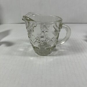 Anchor Hocking Glass Co David Star Clear Creamer